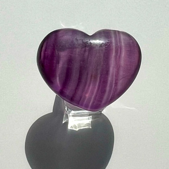 Purple Fluorite Heart - Picture 4 of 10